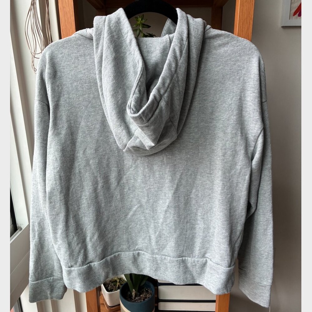 Banana Republic Gray Sweatshirt with Hood - Size 2 - Picture 4 of 4